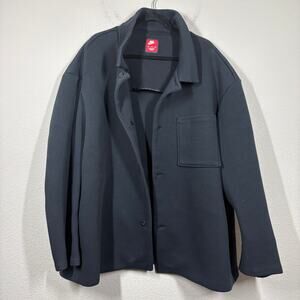 Nike Mens 3XL Sportswear Tech Fleece Re-Imagined Jacket Shacket Black Cotton